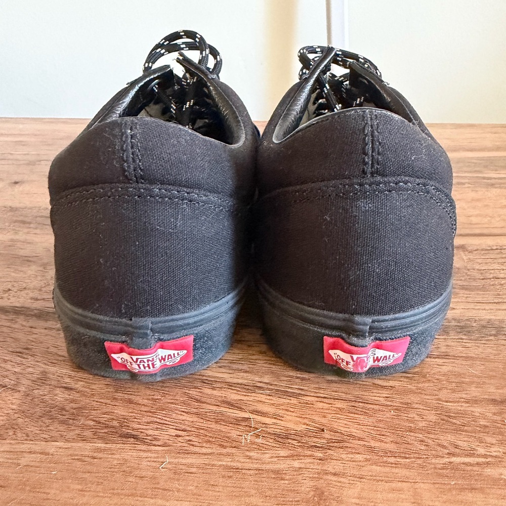 Vans Men’s Black Low-Top Canvas Skate Sneakers - Picture 3 of 5